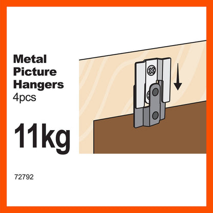 Everhang 11kg Flush Mount Picture Hanger Set - Steel - Easy Install
