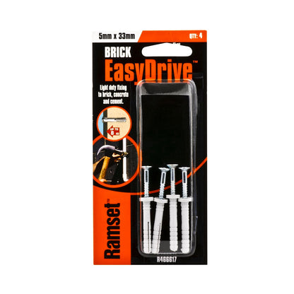 Ramset Easydrive Masonry Anchor - 5 x 33mm - 4 Pack