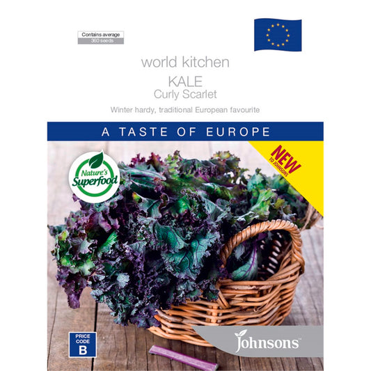 Johnsons World Kitchen Curly Scarlet Kale Seeds - 95mm