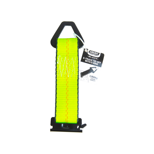 Grunt E Track Tie Off with O-Ring - 1350kg - Black