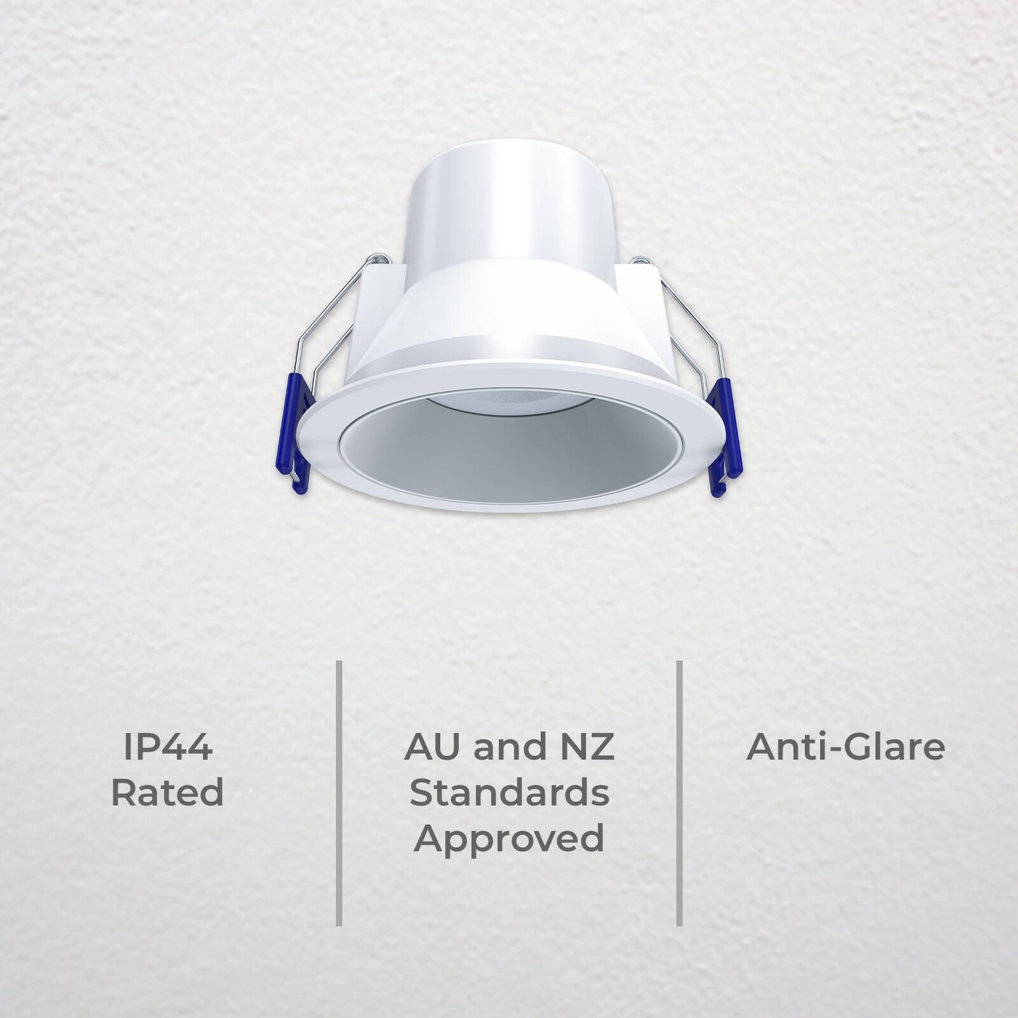 Deta Tri-Colour Dimmable LED Downlight - 6W - 86mm - White