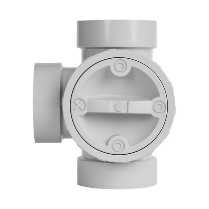 Rain Harvesting 3 Way Water Diverter - 90mm - Grey