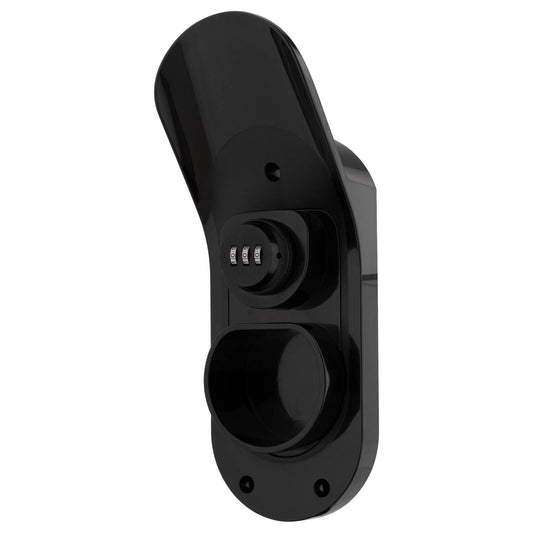 Arlec Heavy Duty Lockable Type 2 Connector EV Charger Cable Holder - 75 x 250 x 90mm - Black