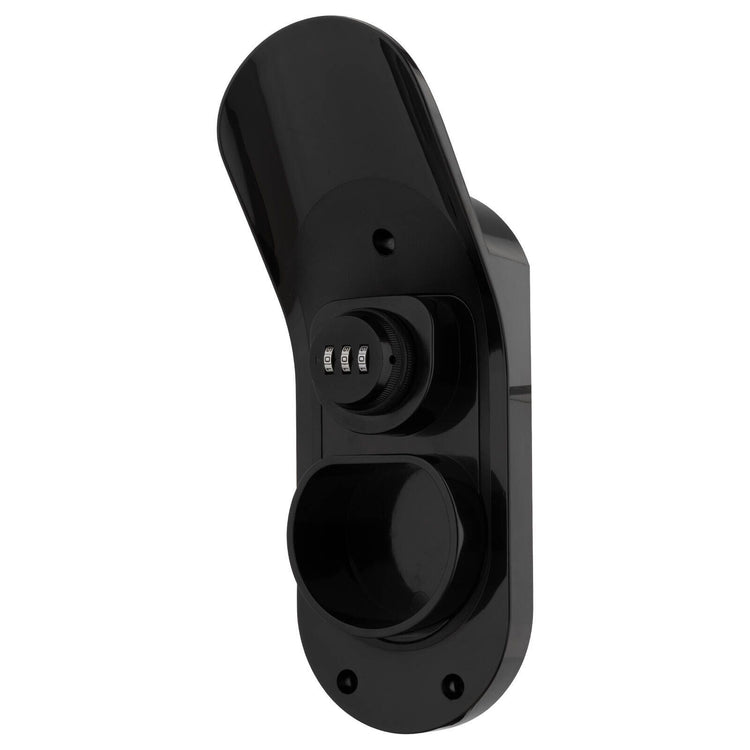 Arlec Heavy Duty Lockable Type 2 Connector EV Charger Cable Holder - 75 x 250 x 90mm - Black
