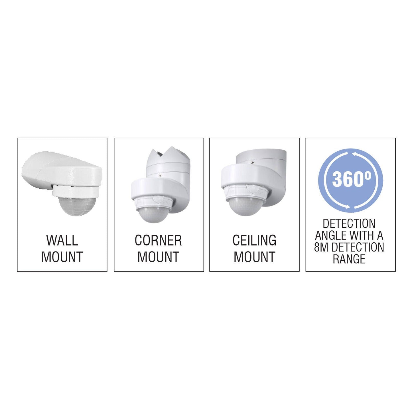 Brilliant White Versa 360 PIR Motion Sensor - 71.5 x 80.7 x 140.2mm