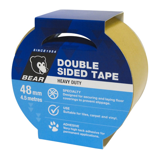 Bear 48mm x 4.5m Double Sided Heavy Duty Tape