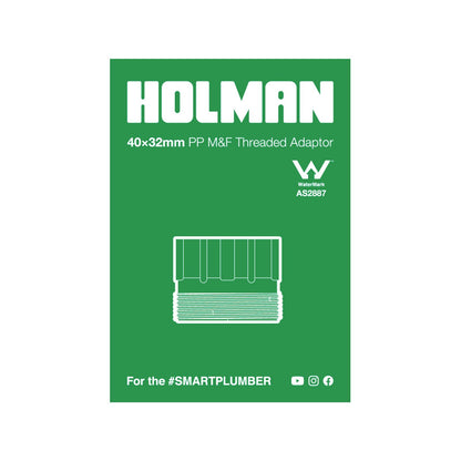 Holman Threaded Adaptor - 32 x 40mm