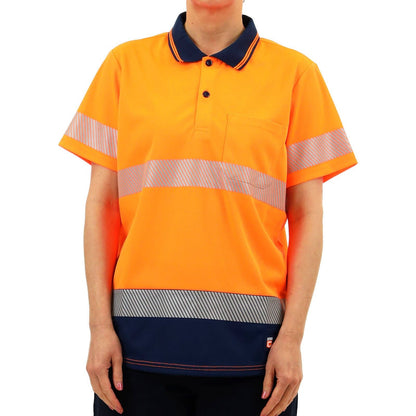 Citeco Womens Hi Vis Short Sleeve Polo - Size 12 - Orange