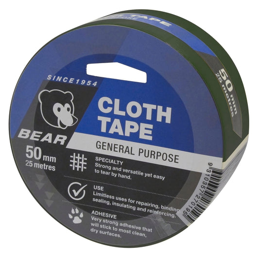 Norton Bear Green Cloth Tape - 50mm x 25m