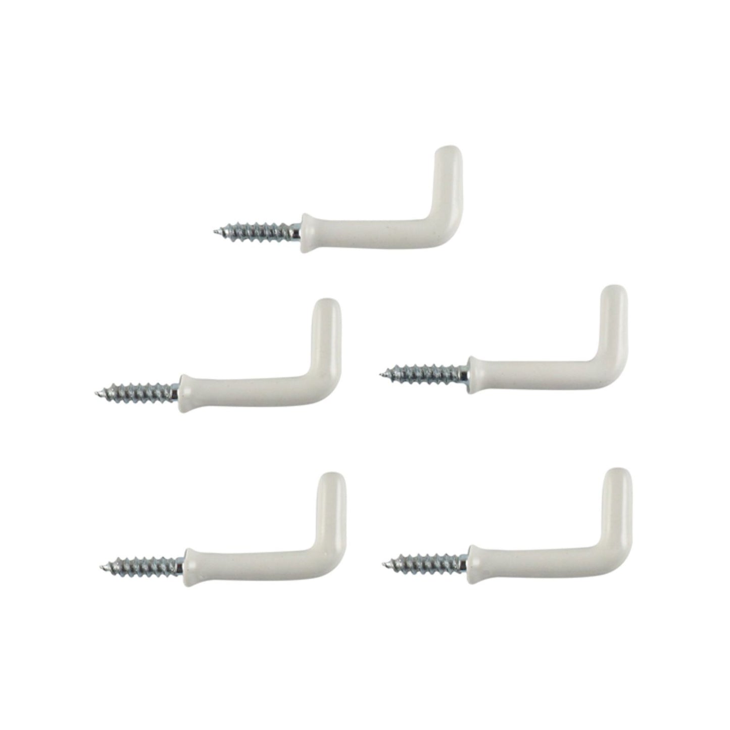 Everhang Square Hook - 25mm - White - 5 Pack