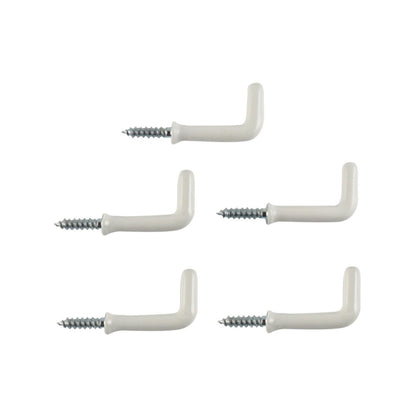 Everhang Square Hook - 25mm - White - 5 Pack