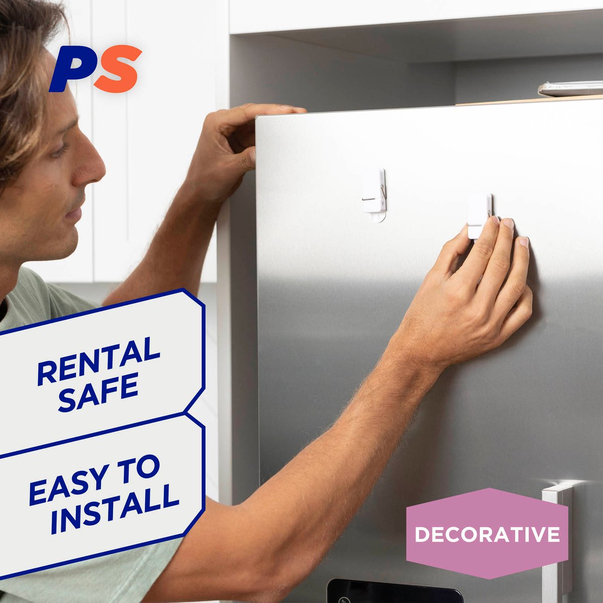 Permastik Spring Clips 4 Pack - 110mm x 205mm - White - Holds 500g