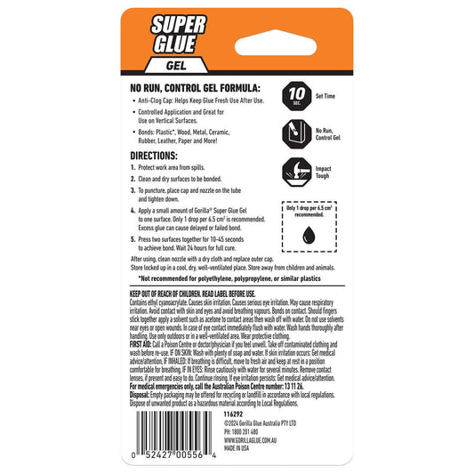 Gorilla Glue Clear Adhesive - 51ml - Glue - Water Resistant