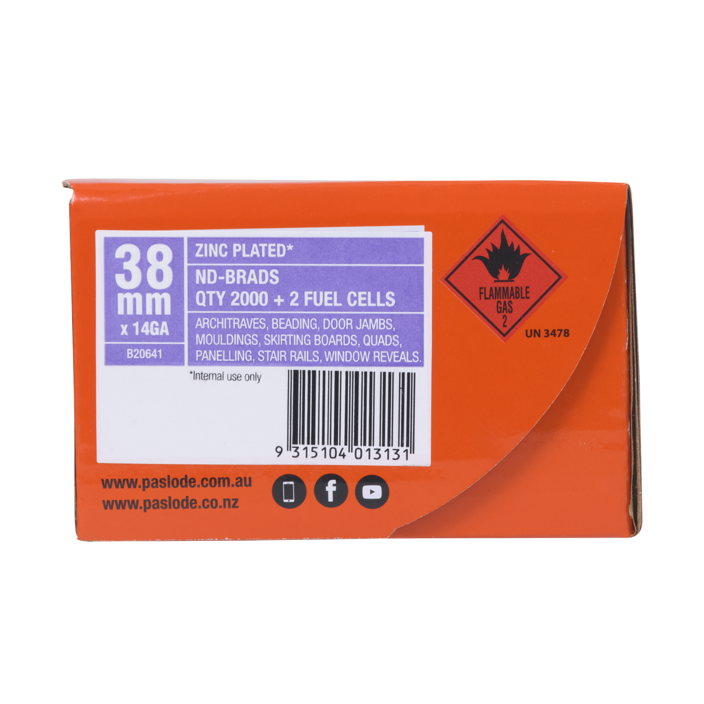 Paslode Brad - 14g x 38mm - 2000 Pack