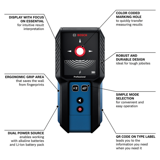 Bosch Professional Cordless Detector - GMS 120-27 - 120mm