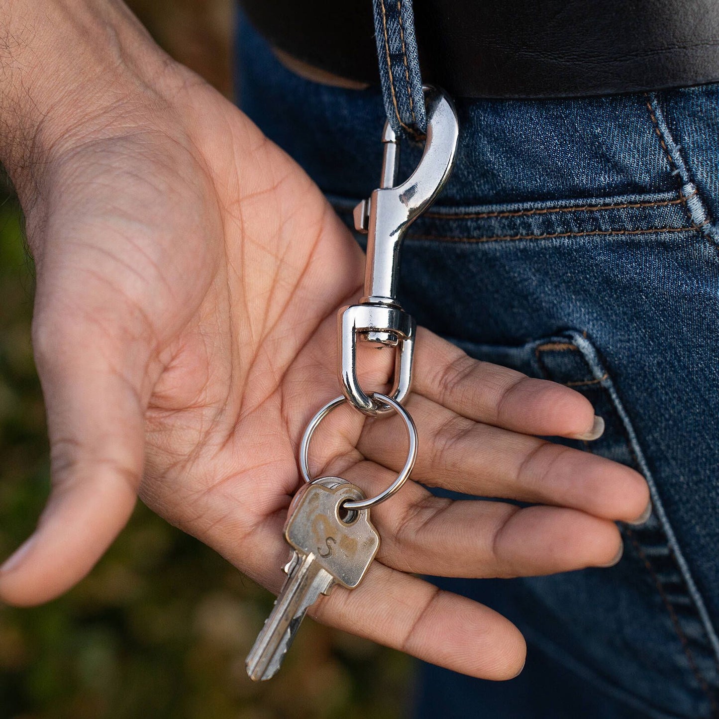 Taskmaster Nickel Plated Snap Hook with Key Ring - 81 x 12mm - 4 Pack