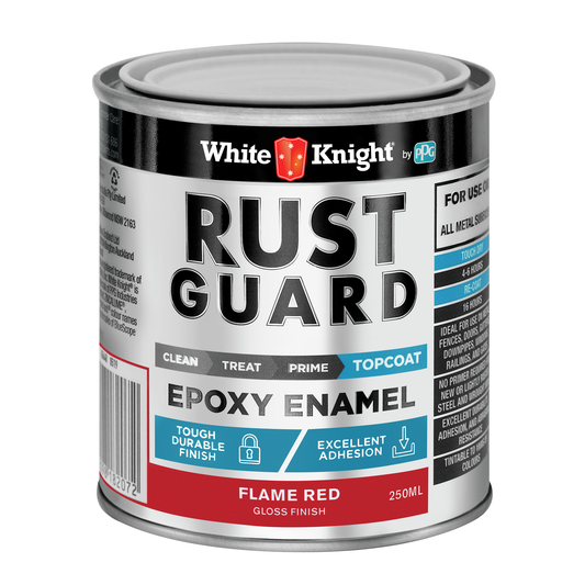 White Knight Rust Guard Epoxy Enamel Paint - 250ml - Flame Red
