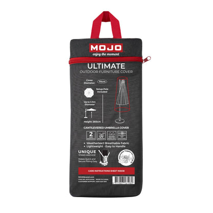 Mojo Ultimate Outdoor Furniture Cover - Cantilever Umbrella - 390 x 2600mm - Black