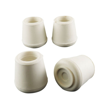 Surface Gard White Round Rubber Chair Tips - 16mm - 4 Pack