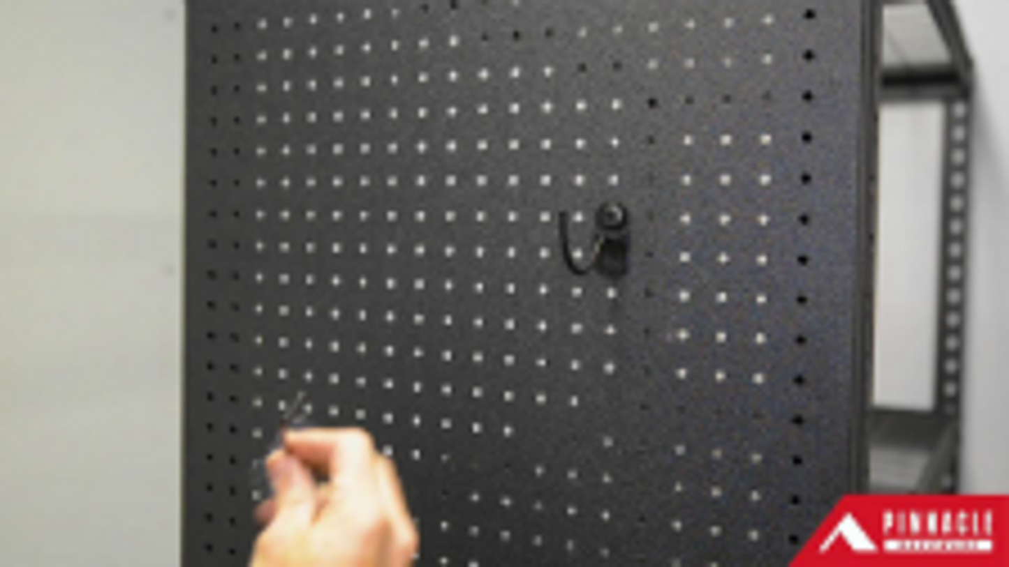 Pinnacle Black Gloss Heavy Duty Curved Pegboard Hook - 25 x 90mm - 6 Pack