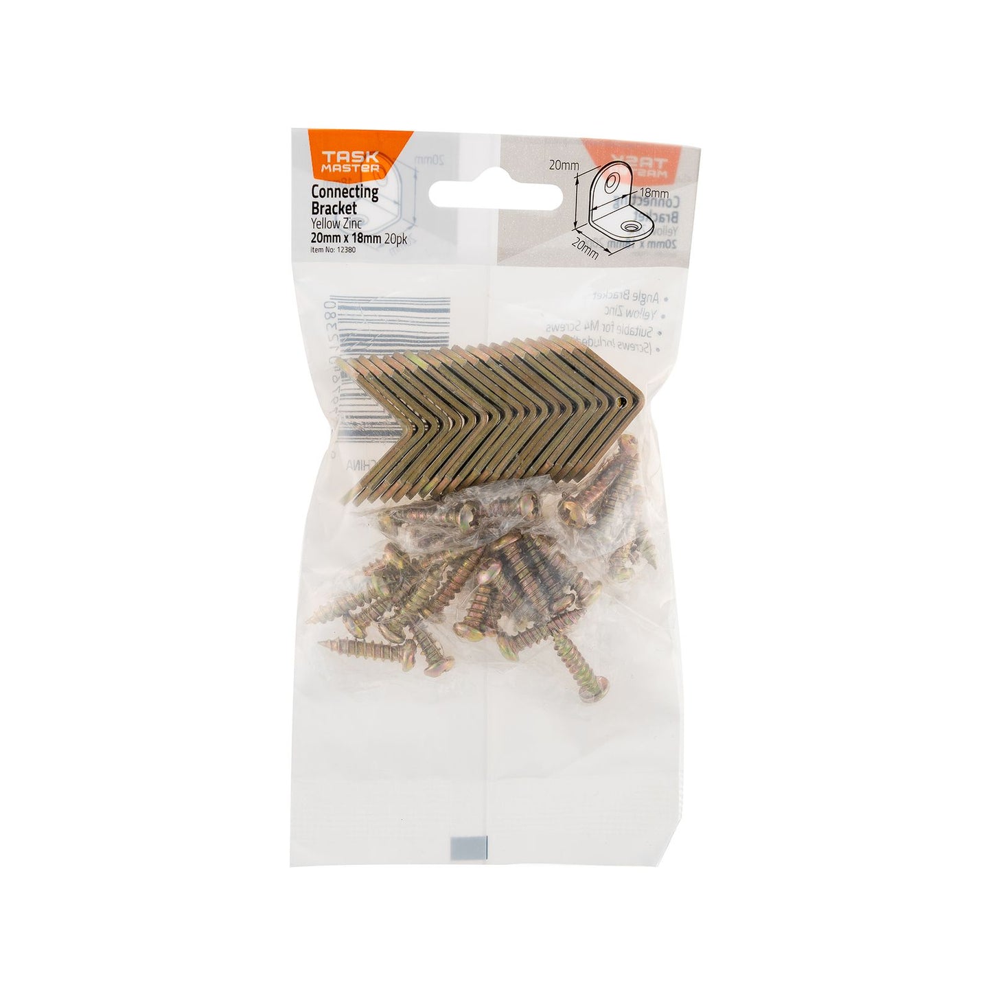 Taskmaster Connecting Bracket - 20mm - 20 Pack