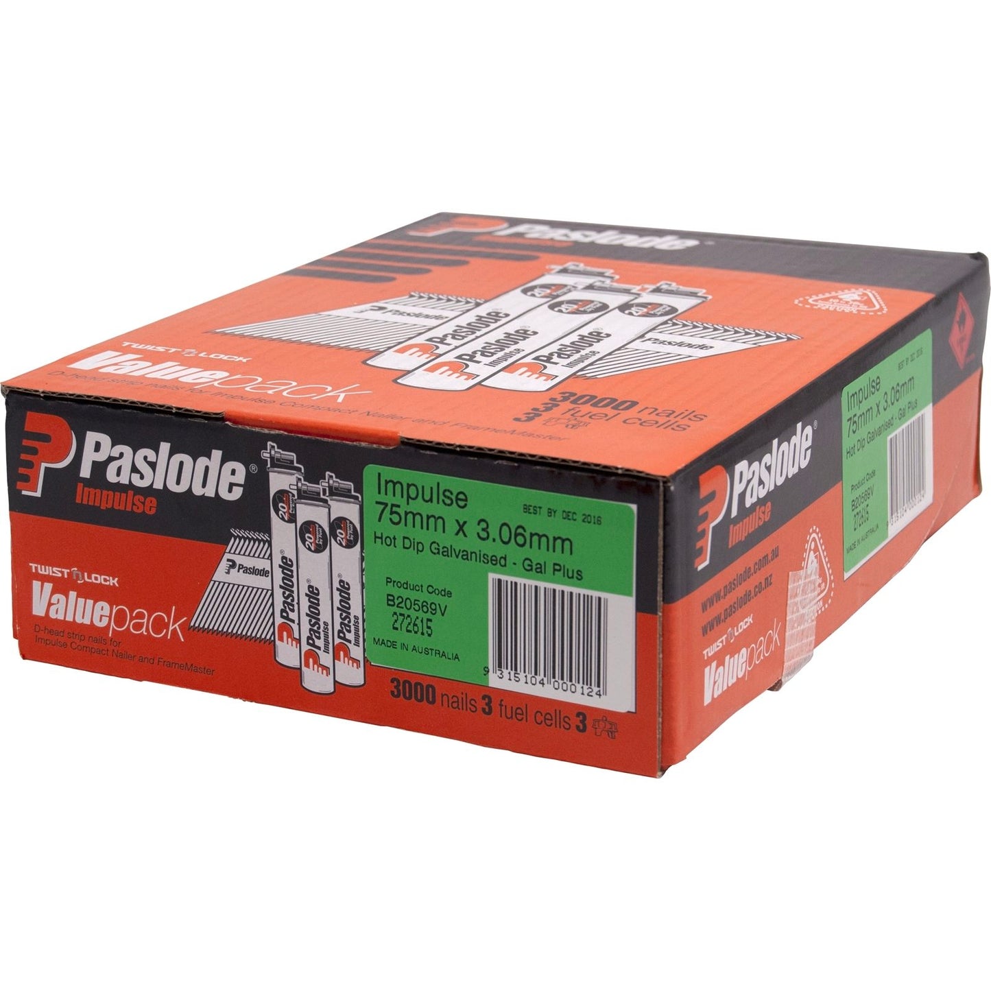 Paslode Impulse Nail - 75mm - 3000 Pack