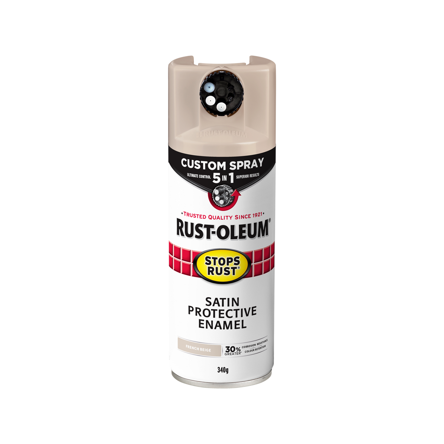 Rust Oleum Satin Spray Paint - 340g - French Beige - 5 in 1