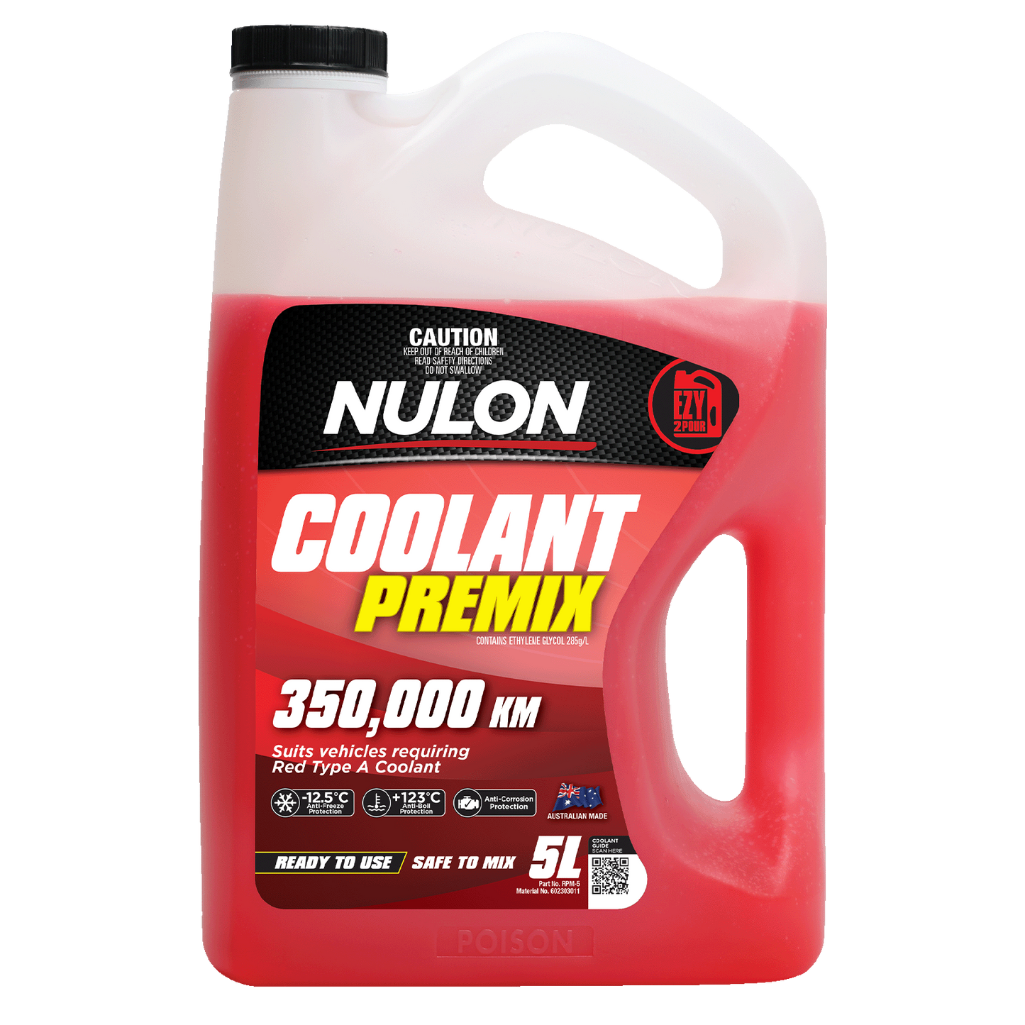 Nulon Red Coolant Premix - Type A - 5L