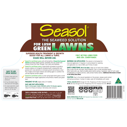 Seasol Lawn Fertiliser - 2 x 2L