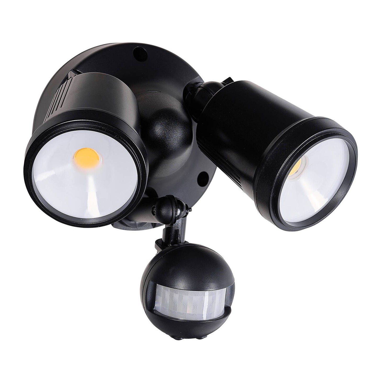 Brilliant Black Raptor III LED Twin Security Light - 20W - 1800 Lumens
