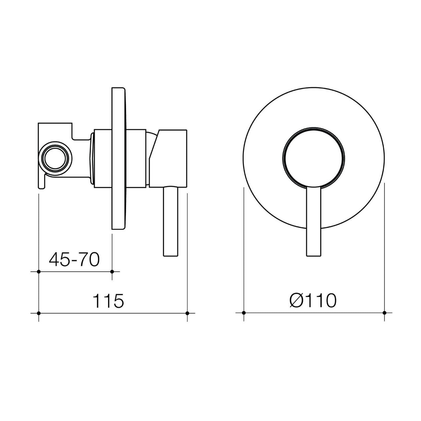 Flexispray Black Splash Bath Shower Mixer - 110mm