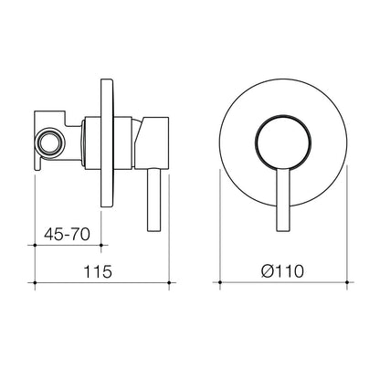 Flexispray Black Splash Bath Shower Mixer - 110mm