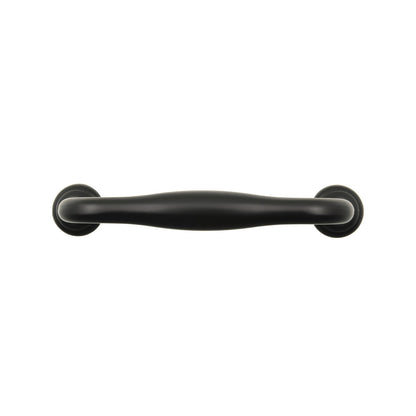 Lane 115mm Black Hampton Handle 4 Pack Matte Black Zinc Alloy Stylish