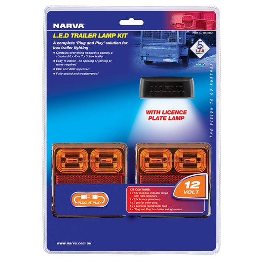 Narva LED Trailer Lamp Kit - Square - 12V - 2 Pack