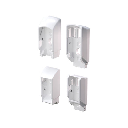Peak White Aluminium Deck Balustrade Stair Bracket Kit - 54 x 83 x 32mm - 2 Pack