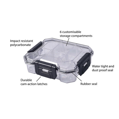 Tactix Waterproof Storage Box - 6 Compartment - Small