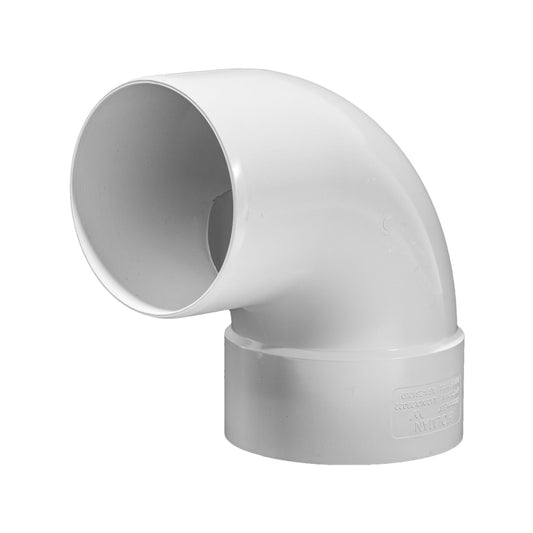 Holman PVC DWV Plain Bend - 100mm - Male & Female - 88 Degree