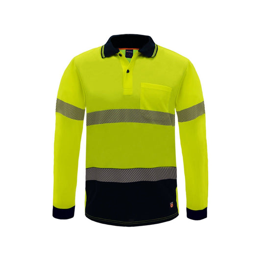 Citeco Yellow Hi Vis Long Sleeve Polo - 2XL