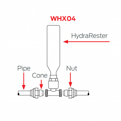 15mm Hydrarester Conetite Tee - Water Hammer Arrestor - Maintenance-Free