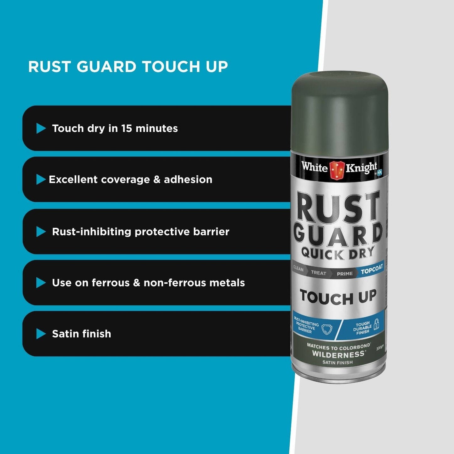 White Knight Rust Guard Spray Paint - 300g - Wilderness