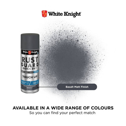 White Knight Rust Guard Touch Up Spray Paint - 300g - Basalt Matt