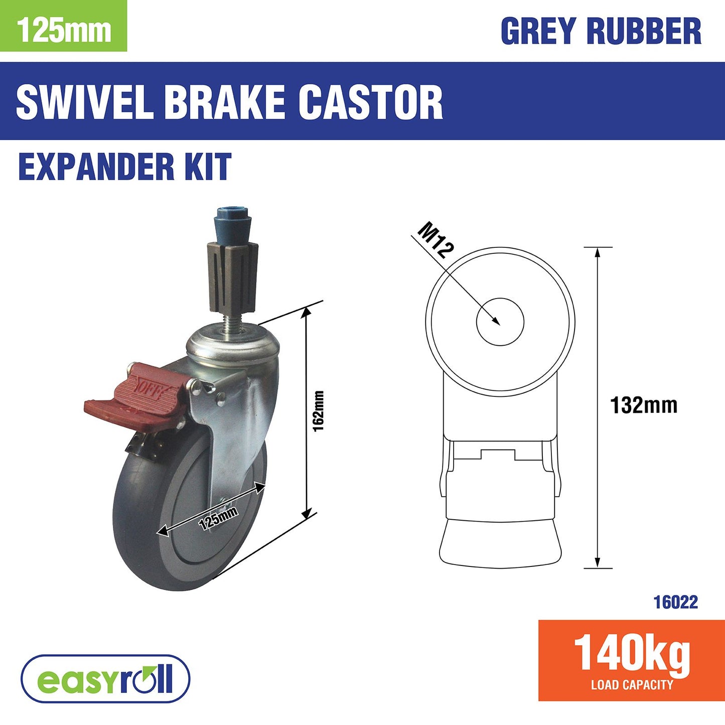 Easyroll Castor Xpan Kit - 125mm