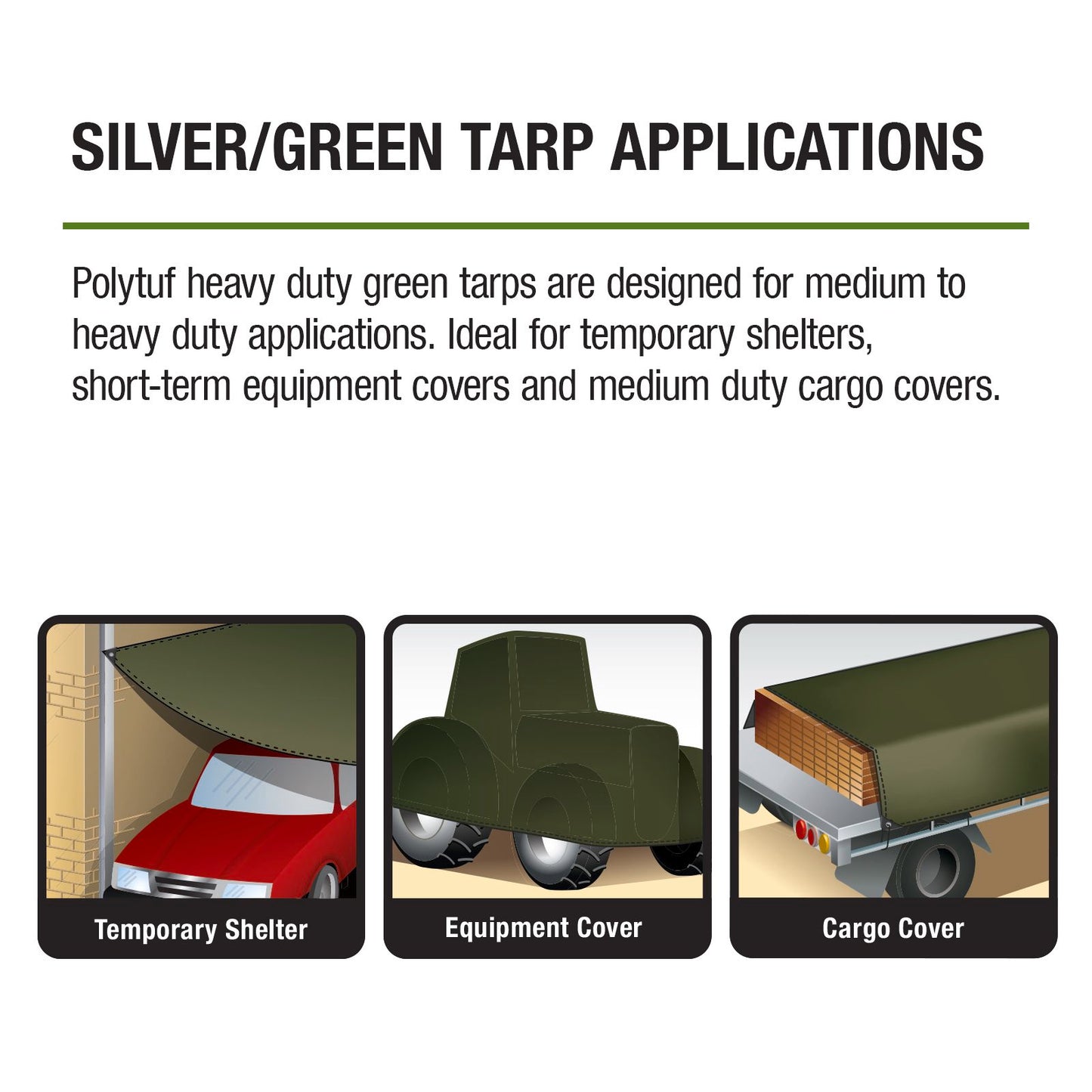 Polytuf Heavy Duty Tarpaulin - 3.6 x 5.5m