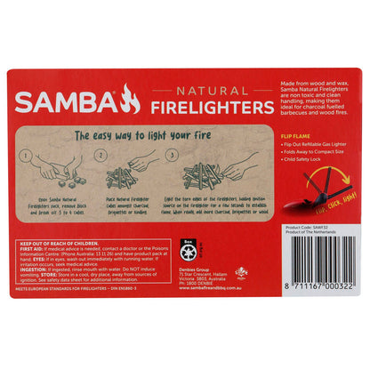 Samba Natural Firelighters - 32 Pack