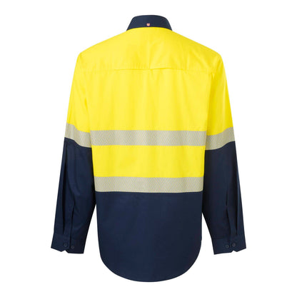 Citeco Hi Vis Long Sleeve Taped Shirt - XL - Yellow/Navy