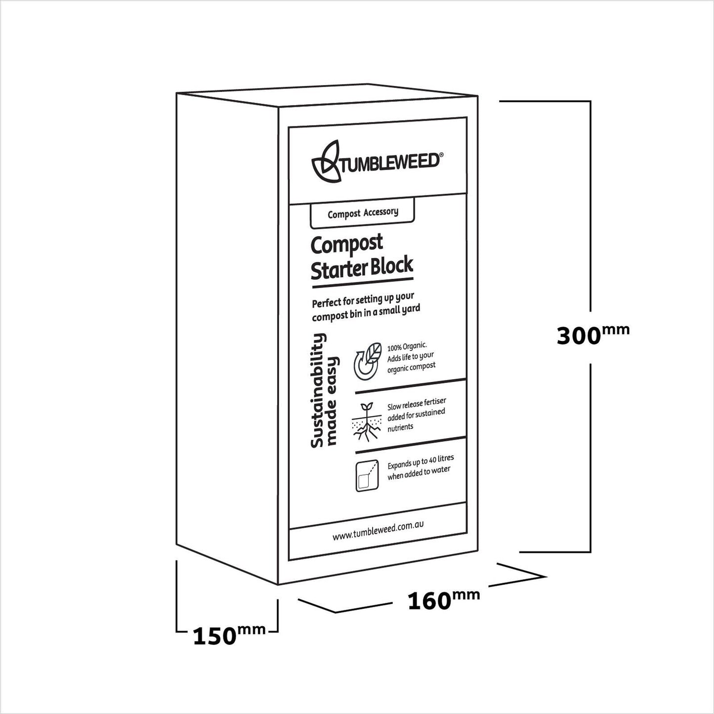 Tumbleweed Compost Starter Block