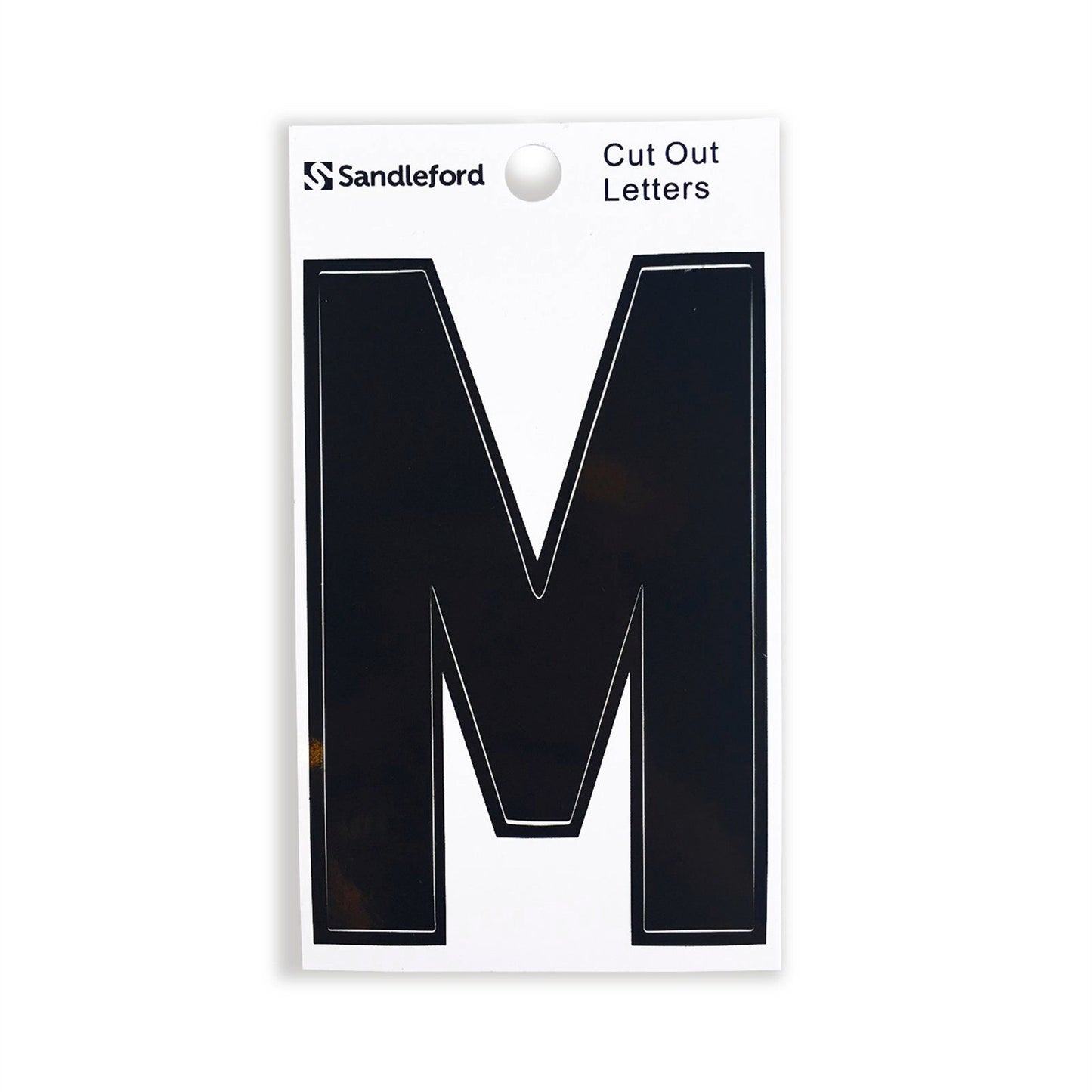 Sandleford Black Cut Out Self Adhesive House Letter M - 85mm