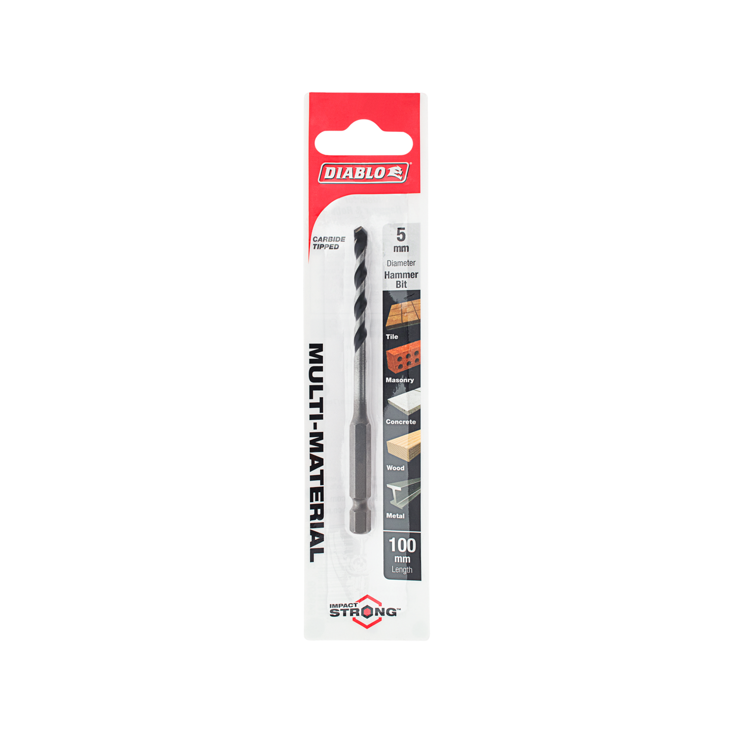 Diablo Multi Material Drill Bit - 5 x 50 x 100mm