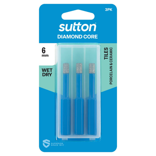 Sutton Diamond Core Bits - 6mm - 3 Pack