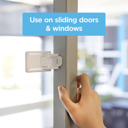Perma Child Safety Sliding Door and Window Lock - 2 Pack